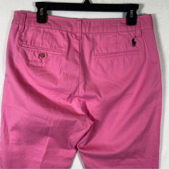 Polo Ralph Lauren Pink Chino Style Ankle Pants Size 8 - Picture 8 of 12